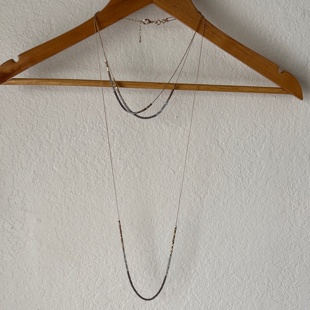 Multi Colored Three Strand Necklace - image 1